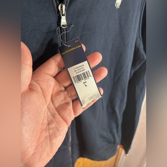 Ralph Lauren Double Knit Pinstripe Accented Bomber Jacket - Picture 5 of 6